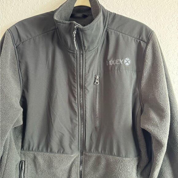 Hooey Mens Performance Tech Black Fleece Full Zip Jacket Size L - Picture 3 of 14